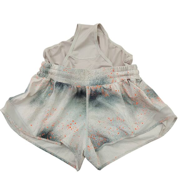 Lululemon Shorts Womens 8 Gray Hotty Low Rise 2.5" Reflective Lined Running Gym - Picture 2 of 12